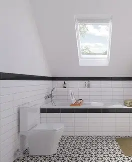 Záchody WC kombi komplet SAT Brevis vrátane dosky softclose, vario odpad SATBRE030RREXVP SATBRE030RREXVP