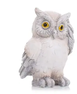 Ďalšie vianočné zvieratká Kinekus Postavička sova 5,5x5,5x8 cm polyrezín biela