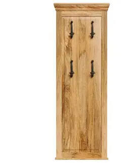 Vešiaky na stenu Vešiak Guru s 4 háčikmi 50x140x2,5 z mangového dreva