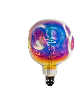 LED osvetlenie E27 Stmievateľná LED žiarovka so špirálovým vláknom G125 Rainbow 4W 200 lm 1800K