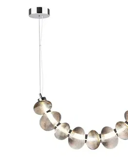 Svietidlá  LED luster na lanku BOLLA LED/36W/230V lesklý chróm/dymová sivá ML1429
