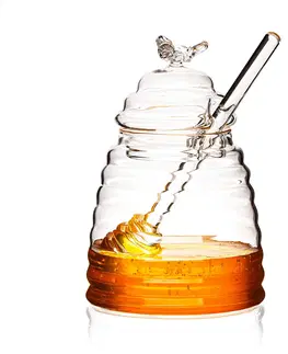 Misky a misy 4Home Sklenená dóza na med Honey