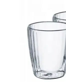 Hrnčeky a šálky Kinekus Hrnček sklo dvojstenny CURLY 250ml sada 2ks