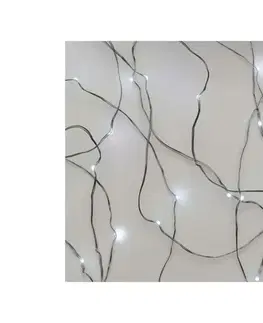 LED osvetlenie  LED vonkajší svetelný reťazec 100xLED/15m IP44 studená biela D3AC01