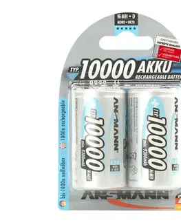 Predlžovacie káble Ansmann 06549 Mono D - 2ks nabíjacia batéria D NiMH/1,2V/1000mAh 06549