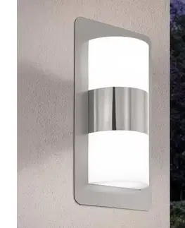 Záhradné lampy Eglo 98085 - Vonkajšie svietidlo CISTIERNA 2xE27/10W/230V IP44 matný chróm 98085