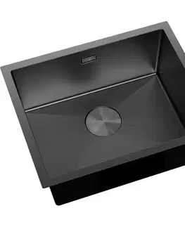 Kuchynské drezy MEXEN MEXEN - Trixo oceľový drez 1-bowl 540 x 440 mm, čierna 6414541000-70