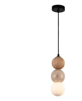 Svietidlá MAXLIGHT P0664 - Závesné svietidlo ALICE na lanku 1xG9/7W/230V, priemer 10 cm, čierna/béžová P0664