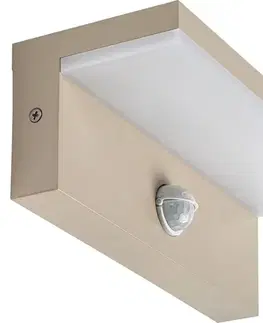 Záhradné lampy Rabalux 77220 - LED vonkajšie nástenné svietidlo so senzorom ZARAGOZA 9W/230V IP54 béžová 77220