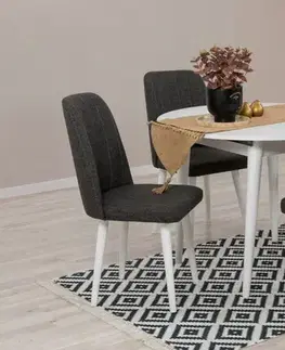 Jedálenské sety Jedálenský set s rozkladacím stolom a stoličkami (5 kusov) Vina 1053 - White, Anthracite
