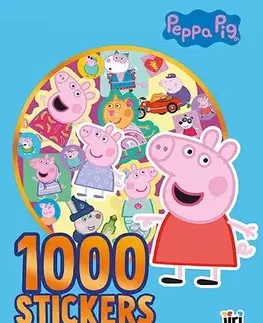 Nalepovačky, vystrihovačky, skladačky 1 000 samolepiek v zošite Prasiatko Peppa