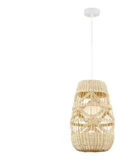 Svietidlá  Luster na lanku ARONA 1xG9/9W/230V pr. 25 cm ratan ML0352