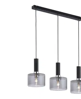 Svietidlá Jupiter 1860 - VA3 - Luster na lanku VANES 3xE27/60W/230V strieborná/čierna 1860