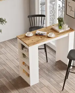Barové stoly Škandinávsky barový stôl STYLE 1, biela/borovica