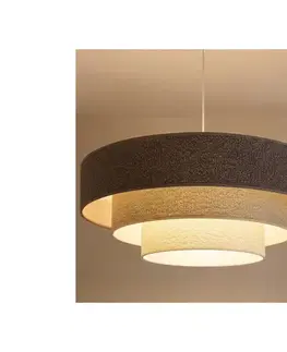 Svietidlá BRILAGI - Závesný luster na lanku LUNETA 3xE27/60W/230V priemer 80 cm sivá/krémová/biela 8590828052357