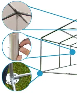 Skladové stany Skladový stan 6x8m biela PREMIUM