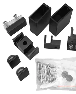 Doplnky do kúpeľne POLYSAN - ALTIS BLACK inštalačný set NDALB01