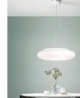 Svietidlá Ondaluce - Závesný luster na lanku DODI 2xE27/15W/230V, priemer 53 cm, biely SO.DODI/53