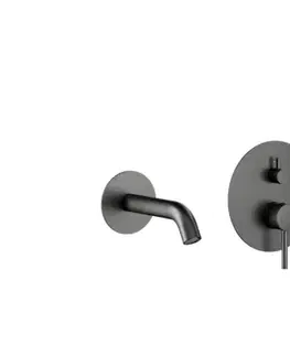 Kúpeľňové batérie KFA - Set vaňový Moza, podomietkový Moza s batériou 3 funkčná, PVD gunmetal šedá 5039-401-61