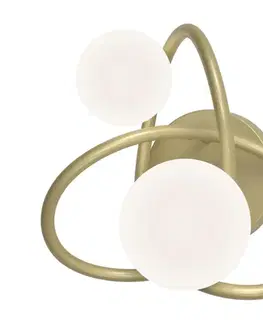 Svietidlá Wofi 4014-201 - LED Nástenné svietidlo NANCY 2xG9/3,5W/230V zlatá/biela 4014-201