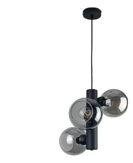 Svietidlá Keter Lighting Luster na lanku TUBE 3xE27/60W/230V čierna/dymová čierna 1934