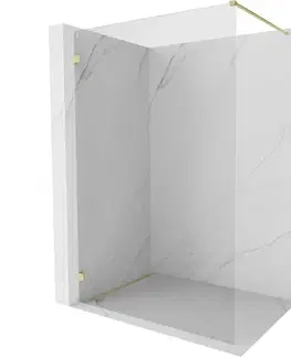 Sprchové dvere MEXEN/S - Lunar Sprchová zástena WALK-IN ľavá 50 x 200, transparent 8 mm, zlato kefovaná 830-050-000-55-00-L