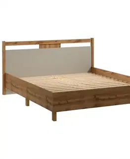 Dvojlôžkové postele Posteľ Indygo L160 dub wotan-beige