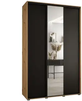 Šatníkové skrine Skriňa 45 Canaris 3 160 artisan/čierna/čierna