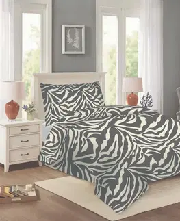 Obliečky Obliečky bavlnené Zebra 200x140cm+90x70cm TiaHome
