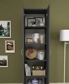 Šatníkové skrine SOFT 8 dvojdverová komoda, antracit