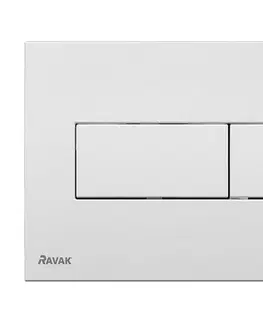 Svietidlá Ravak X01457 - Splachovacie tlačidlo UNI 24,7x16,5 cm biela X01457