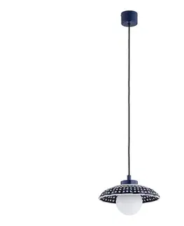 Svietidlá Argon 8948 - Závesné svietidlo na lanku BOLL 1xG9/6W/230V modrá 8948