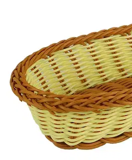 Košíky úložné MAKRO - Košík dvojfarebný ovál 25x12x5cm