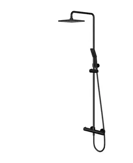 Sprchy a sprchové panely OMNIRES - UNI termostatický sprchový stĺp čierna mat /BLM/ Y1244JBL