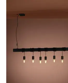 Svietidlá Eglo 39938 - Luster na lanku TOWNSHEND-B 7xE27/40W/230V čierna 39938