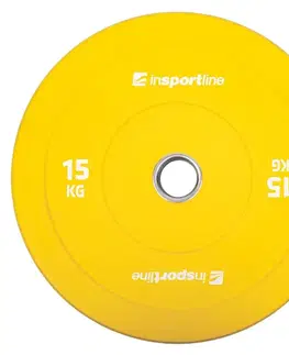 Závažia k činkám Gumový kotúč inSPORTline Bumper Plate Go 15 kg 50 mm
