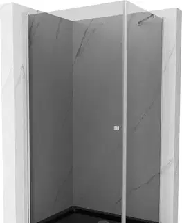 Vane MEXEN/S - Pretória sprchovací kút 80x110, grafit, chróm + sprchová vanička vrátane sifónu 852-080-110-01-40-4070