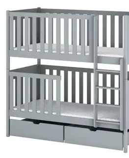 Poschodové postele Posteľ Dawid 90x200 grey