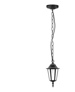 Záhradné lampy  Vonkajší luster 1xE27/20W/230V IP43 čierna 202161