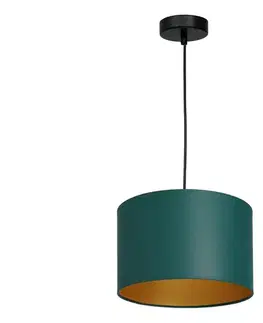 Svietidlá  Luster na lanku ARDEN 1xE27/60W/230V pr. 25 cm zelená/zlatá 3548
