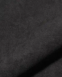 Veľké pohovky DELIFE Veľká pohovka Sirpio 230x95 cm mikrovlákno čierna s taburetom