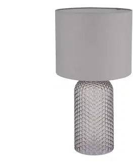 Lampy Globo 21735G - Stolná lampa SOFIA 1xE27/60W/230V šedá 21735G