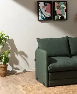 Pohovky a gauče Dvojmiestna rozkladacia pohovka Saga 2-Seater - Green