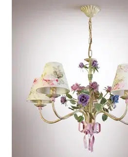 Svietidlá  Luster na reťazi ROMANCE 5xE14/40W/230V 75 cm 6405-cl153-aba01n-ct0504