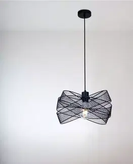 Moderné lampy do obývačky Luster 20011P BLACK E27 LW1