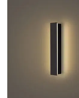 LED osvetlenie BRILAGI - LED Vonkajšie nástenné svietidlo LINEAR LED/8W/230V 3000K IP65 čierna BRI275