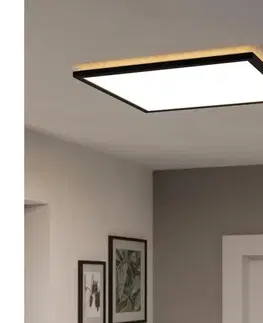 Svietidlá Eglo 901457 -LED St. kúpeľ. svietidlo ROVITO-R 17W/230V 50x50 cm IP44 čierna + DO 901457