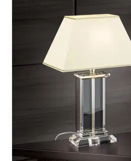Lampy Orion LA 4-1202 - Krištáľová stolná lampa VERONIQUE 1xE27/60W/230V krémová/číra LA 4-1202 gold