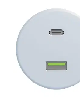 Predlžovacie káble Reblig - Retro USB zásuvka A+C bez rámčeka modrá M/USB