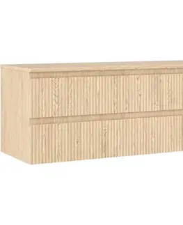 Kúpeľňový nábytok MEXEN/S - Rivel kúpeľňová skrinka pod umývadlo 120 cm s doskou, 2 zásuvky, reliéf, dub 91A20-12047-2-BFFC81